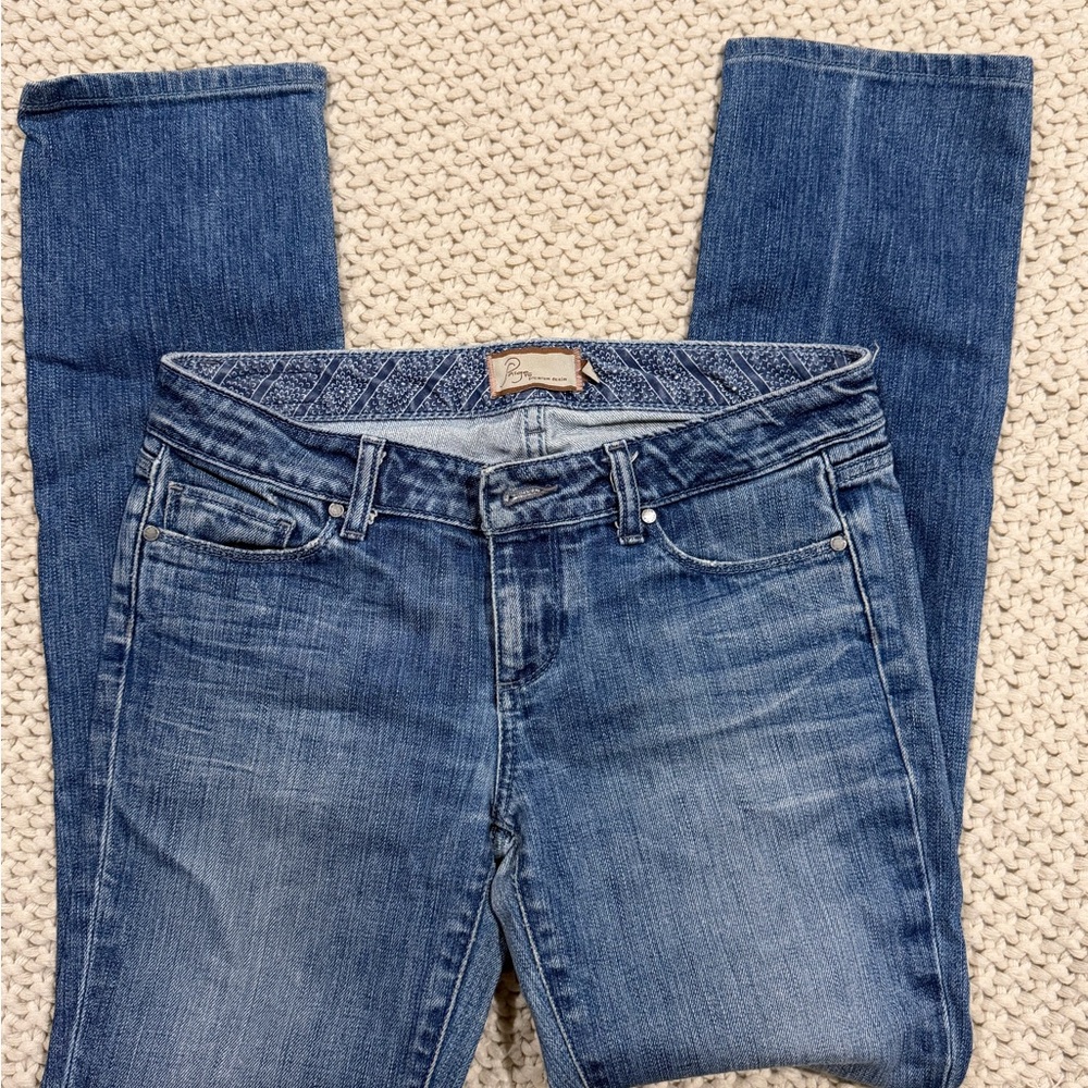 PAIGE Classic Blue Straight Leg Jeans